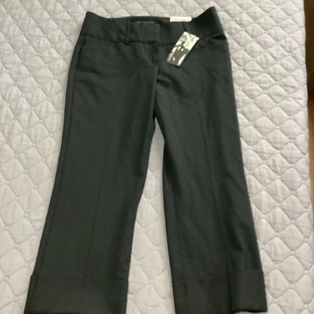 NWT EXPRESS women's Editor Pants Size 4 Black Cropped - Picture 2 of 12